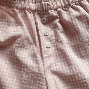 Pink Gingham pink and white pants